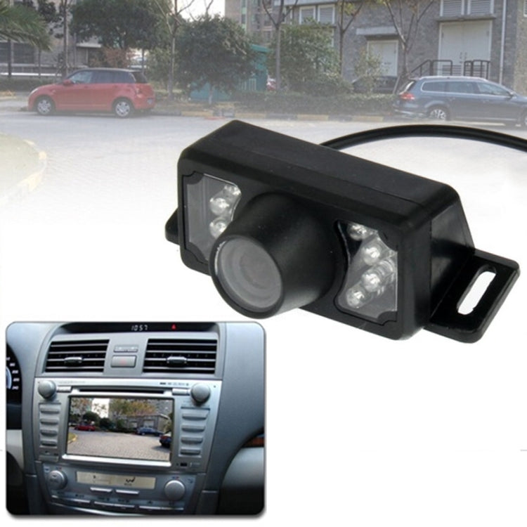 Vista posteriore DVD con obiettivo corto wireless per visione notturna impermeabile a infrarossi a 7 LED IR con scala, supporto installato nel navigatore DVD per auto, ampio angolo di visione: 140 gradi (WX002), WX002