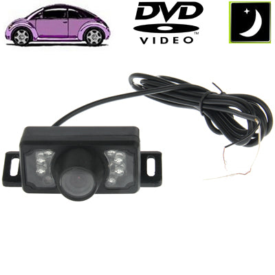 Vista posteriore DVD con obiettivo corto wireless per visione notturna impermeabile a infrarossi a 7 LED IR con scala, supporto installato nel navigatore DVD per auto, ampio angolo di visione: 140 gradi (WX002), WX002