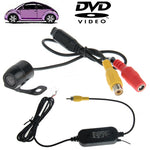 Telecamera retrovisiva DVD a farfalla wireless impermeabile con scala, supporto installato nel navigatore DVD per auto o nel monitor dell'auto, ampio angolo di visione: 170 gradi (WX003), WX003