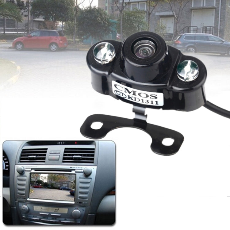 E400 Telecamera posteriore per auto impermeabile a 2 LED a colori CMOS/CCD per parcheggio di sicurezza, E400