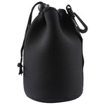 Borsa per il trasporto dell'obiettivo della fotocamera reflex in neoprene con moschettone, dimensioni: 10x18 cm, Size: 10x18cm