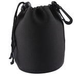 Borsa per il trasporto dell'obiettivo della fotocamera reflex in neoprene con moschettone, dimensioni: 10x14 cm, Size: 10x14cm