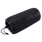 Borsa per il trasporto dell'obiettivo della fotocamera reflex in neoprene con moschettone, dimensioni: 10x22 cm, Size: 10x22cm
