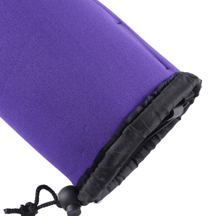 Borsa per il trasporto dell'obiettivo della fotocamera reflex in neoprene con moschettone, dimensioni: 10x22 cm, Size: 10x22cm