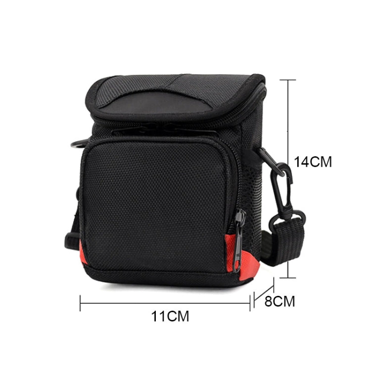 Mini borsa fotografica universale in tessuto digitale con tracolla, dimensioni: 115 x 105 x 155 mm, 11 x 10 x 15cm(Black)