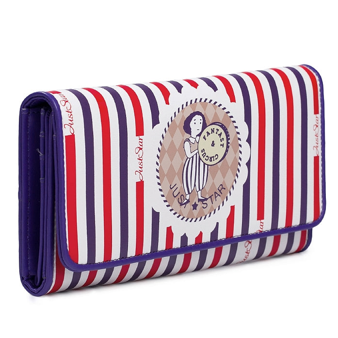 Portafoglio lungo Just Star 3 volte con stampa di motivi onirici, 3-fold Wallet