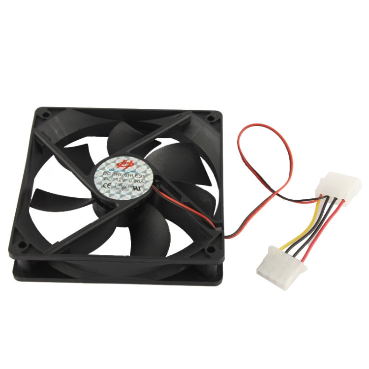 Ventola di raffreddamento a 4 pin da 120 mm con doppi connettori, 120mm 4-pin