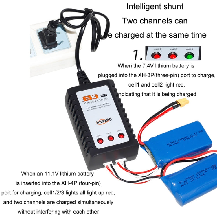 Caricabatterie compatto per bilanciamento LiPo ImaxRC B3, EU Plug