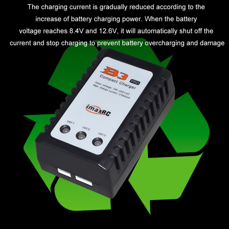 Caricabatterie compatto per bilanciamento LiPo ImaxRC B3, EU Plug