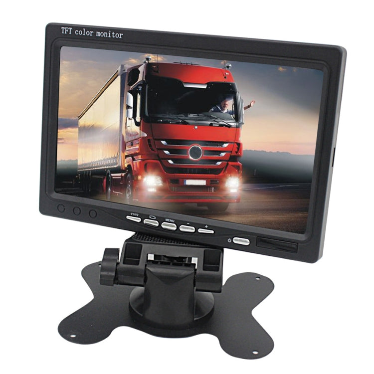 Monitor per auto/telecamere di sorveglianza da 7,0 pollici con supporto ad angolo regolabile e telecomando, doppio ingresso video, 7.0 inch, Dual Video Input