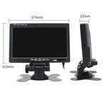 Monitor per auto/telecamere di sorveglianza da 7,0 pollici con supporto ad angolo regolabile e telecomando, doppio ingresso video, 7.0 inch, Dual Video Input