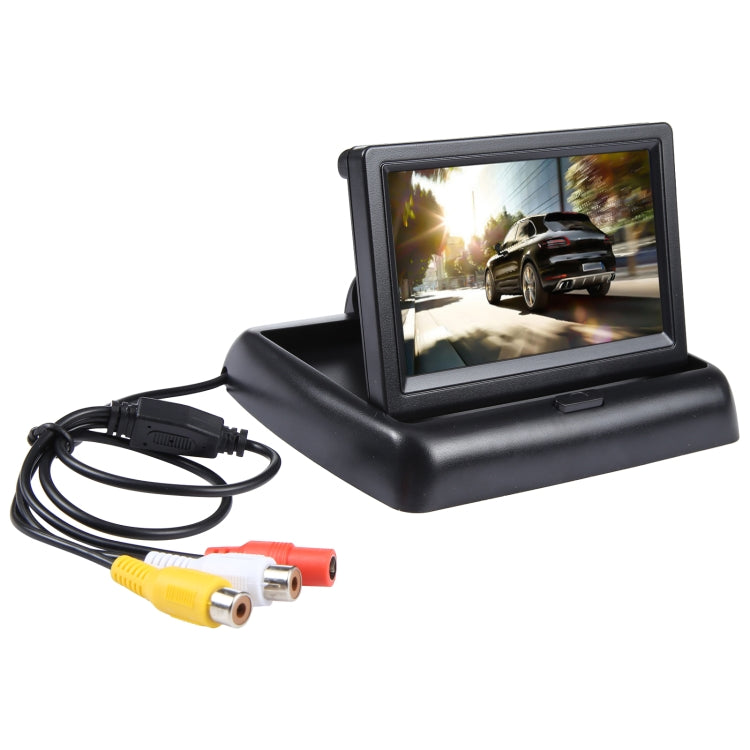 Monitor per auto pieghevole TFT-LCD a colori da 4,3 pollici, tipo: PAL/NTSC, 4.3 inch, Type: PAL/NTSC