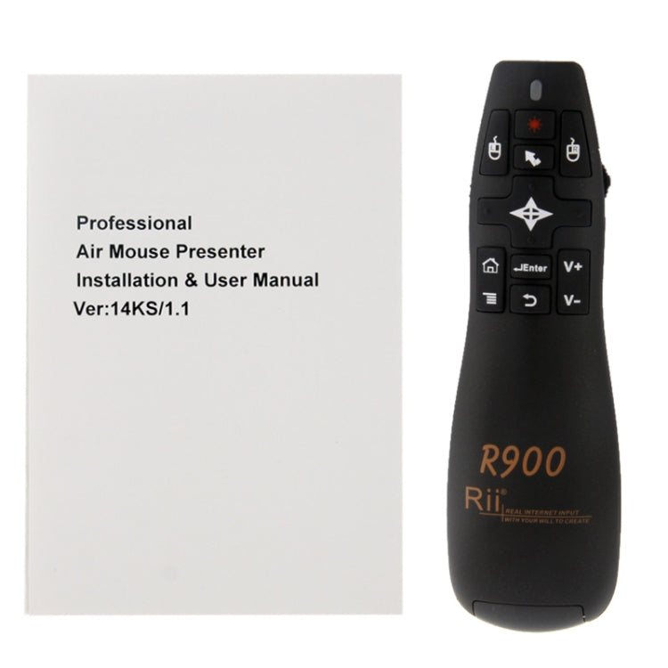 Presentatore wireless 2.4G Puntatore laser Fly Mouse Rii Professional Air Mouse R900 per HTPC / Android TV BOX / PS3 / XBOX360 / Tablet PC (K14 R900), K14 R900