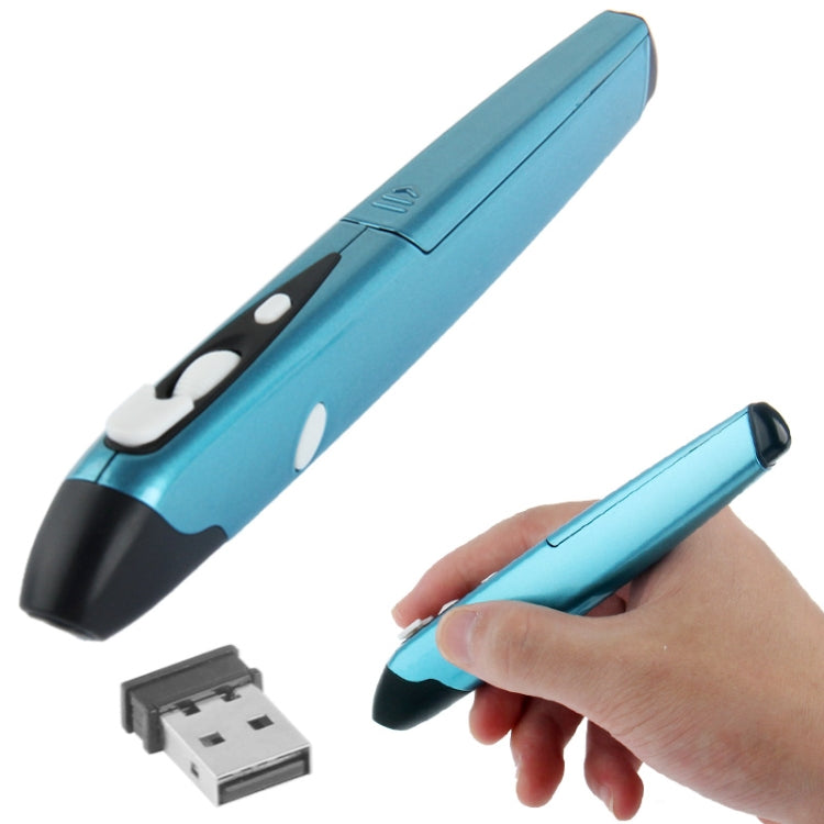 Mouse con penna wireless da 2,4 GHz 500/1000 DPI con mini ricevitore USB, distanza di trasmissione: 10 m, 500 / 1000DPI  Blue, 500 / 1000DPI  Grey