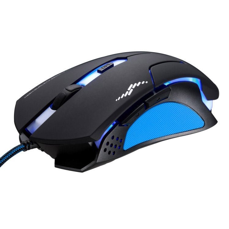 Mouse ottico USB da gioco T7 cablato a 3 colori modificabili 1200 DPI 1600 DPI 2400 DPI, T7