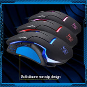 Mouse ottico USB da gioco T7 cablato a 3 colori modificabili 1200 DPI 1600 DPI 2400 DPI, T7