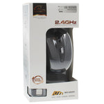 Mouse ottico wireless da 2,4 GHz con ricevitore USB, Plug and Play, distanza di lavoro fino a 10 metri