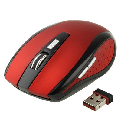 Mouse ottico wireless 6D da 2,4 GHz 800~1600 DPI con mini ricevitore USB, Plug and Play, distanza di lavoro fino a 10 metri