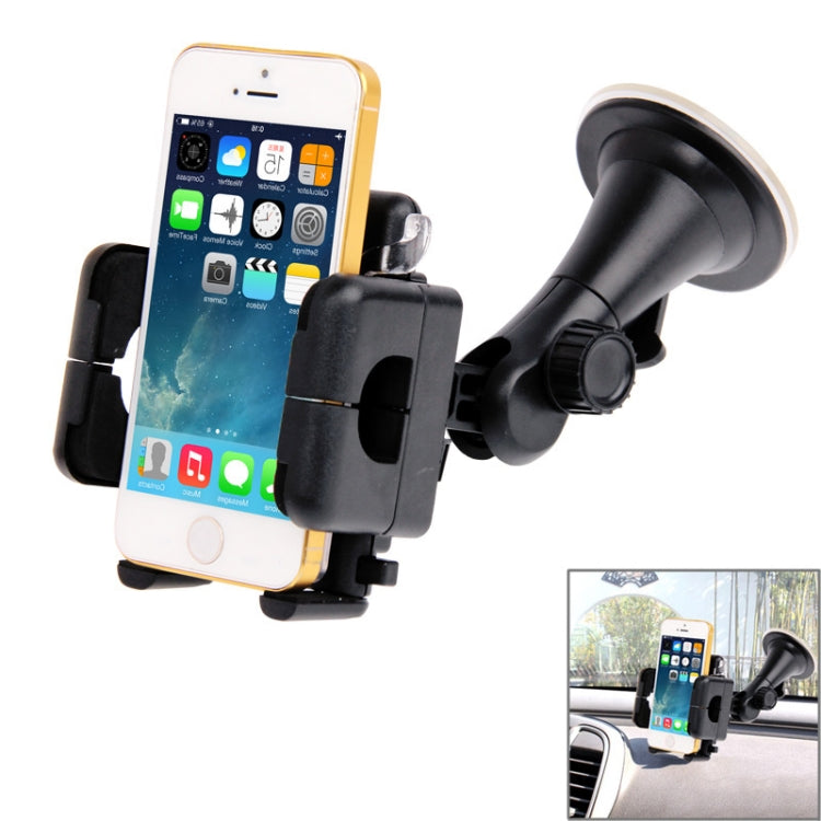 Per iPhone, Galaxy, Sony, Lenovo, HTC, Huawei e altri smartphone di larghezza: 5,1 cm - 10,5 cm, Suction Cup Car Holder