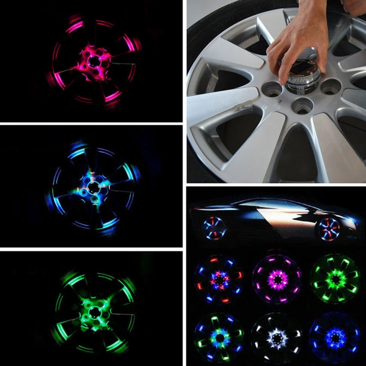 Luci impermeabili per ruote flash colorate a LED per auto solari, 1PC Wheel Light