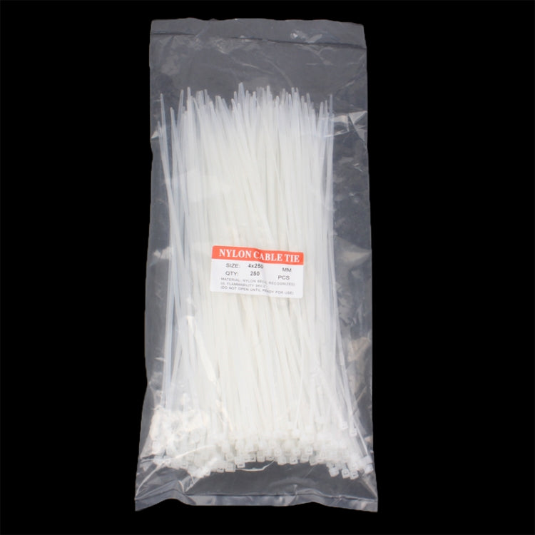 Fascette fermacavi in nylon autobloccanti da 25 cm (500 pezzi in una confezione, il prezzo è per 500 pezzi), 4mm x 250mm White