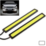 Luce di marcia diurna a LED bianca fai da te da 2 x 6 W/lampada DRL, lunghezza: 17 cm, Length: 17cm(Silver), Length: 17cm(Black)