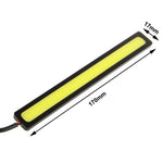 Luce di marcia diurna a LED bianca fai da te da 2 x 6 W/lampada DRL, lunghezza: 17 cm, Length: 17cm(Silver), Length: 17cm(Black)