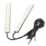 Luce di marcia diurna a LED bianca fai da te da 2 x 6 W/lampada DRL, lunghezza: 17 cm, Length: 17cm(Silver), Length: 17cm(Black)