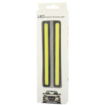 Luce di marcia diurna a LED bianca fai da te da 2 x 6 W/lampada DRL, lunghezza: 17 cm, Length: 17cm(Silver), Length: 17cm(Black)