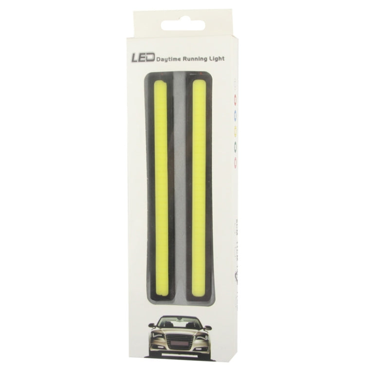 Luce di marcia diurna a LED bianca fai da te da 2 x 6 W/lampada DRL, lunghezza: 17 cm, Length: 17cm(Silver), Length: 17cm(Black)