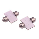 2 PZ 31mm 1.5W 80LM Luce bianca 1 COB LED Luci di lettura targa Lampadina per auto, 31mm