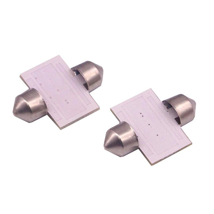 2 PZ 31mm 1.5W 80LM Luce bianca 1 COB LED Luci di lettura targa Lampadina per auto, 31mm