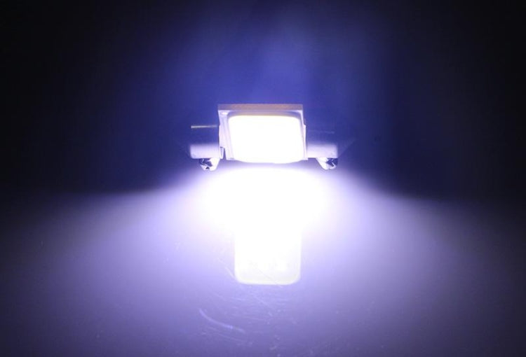 2 PZ 31mm 1.5W 80LM Luce bianca 1 COB LED Luci di lettura targa Lampadina per auto, 31mm