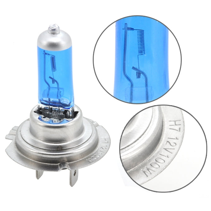 Faro per auto alogeno H7, luce bianca da 2400 lumen, 12V/100W 6000K, H7
