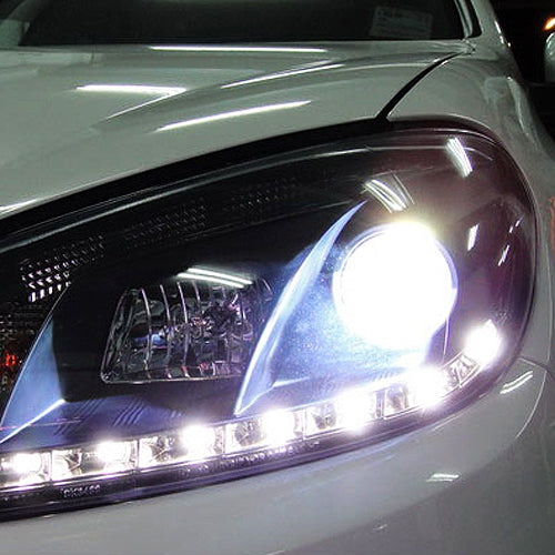 Faro per auto alogeno H7, luce bianca da 2400 lumen, 12V/100W 6000K, H7