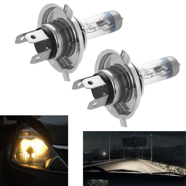 2 lampadine per fari allo xeno H4 12V 60/55W P43T / 4300K / 2100lm, bianco caldo, H4