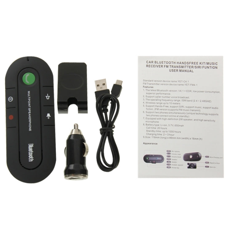 Trasmettitore kit vivavoce Bluetooth V4.1 con SIRI / Musica, Bluetooth V4.1
