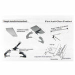 Visiere parasole per specchio di guida per visione notturna diurna antiriflesso per auto HD 2 in 1, Sun Visors
