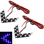14 LED 3528 SMD Frecce luminose per indicatori di direzione specchietto laterale auto (coppie), Universal Blue, Universal Yellow, Universal Red, 2 PCS, Universal Pink Light