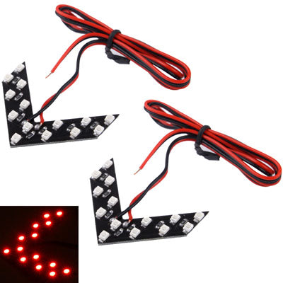 14 LED 3528 SMD Frecce luminose per indicatori di direzione specchietto laterale auto (coppie), Universal Blue, Universal Yellow, Universal Red, 2 PCS, Universal Pink Light