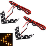 14 LED 3528 SMD Frecce luminose per indicatori di direzione specchietto laterale auto (coppie), Universal Blue, Universal Yellow, Universal Red, 2 PCS, Universal Pink Light