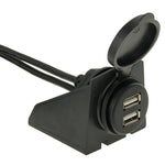 2 cavi di prolunga USB 2.0 maschio-femmina con montaggio a incasso per auto, lunghezza: 2 m, 2 USB 2.0 Male to Female