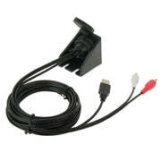 Cavo adattatore USB 2.0 e 2 RCA maschio a USB 2.0 e femmina da 3,5 mm con montaggio ad incasso per auto, lunghezza: 2 m, USB 2.0 & 2 RCA Male to USB 2.0 & 3.5mm Female