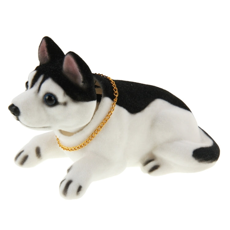 Adorabile cane Husky che annuisce per la decorazione dell'auto, Husky