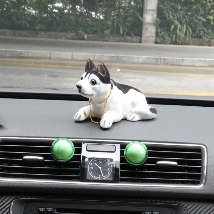 Adorabile cane Husky che annuisce per la decorazione dell'auto, Husky