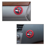 3 adesivi per decorazione auto, cartello vietato fumare, dimensioni: 5x5 cm, No Smoking