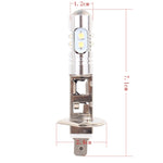 Fendinebbia per auto H1 50W 600LM 5500K Luce bianca 10 SMD-2828-LEDs, Corrente costante, DC12-24V, H1