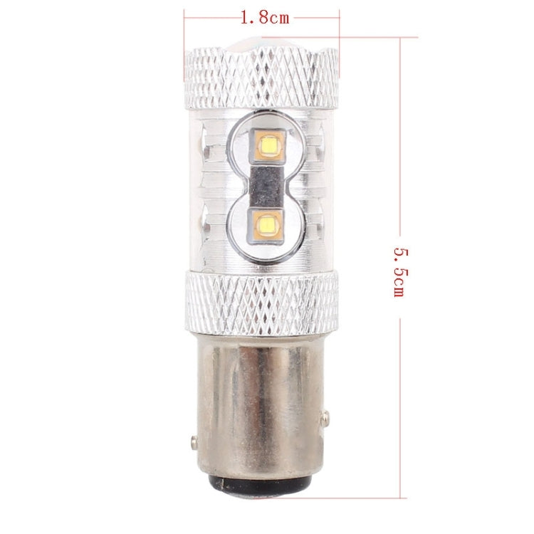 1157/BAY15D 50W 750LM 6500K Luce bianca 10-3535-LEDs Luce freno per auto, Corrente costante, DC12-24V, 1157 50W
