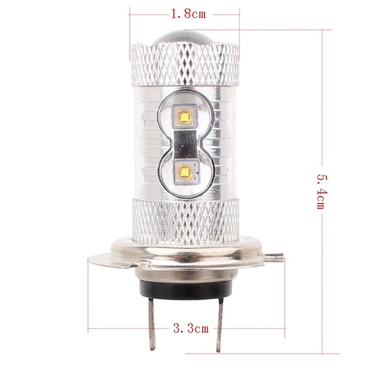 Fendinebbia per auto H7 50W 750LM 6500K luce bianca 10-3535-LED, corrente costante, DC12-24V, H7 50W