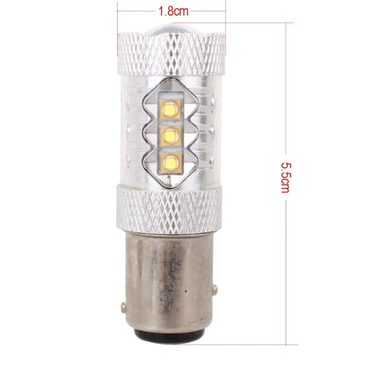 1157/BAY15D 80W 800LM 6500K Luce bianca 16-3535-LEDs Luce freno per auto, Corrente costante, DC12-24V, 1157  80W